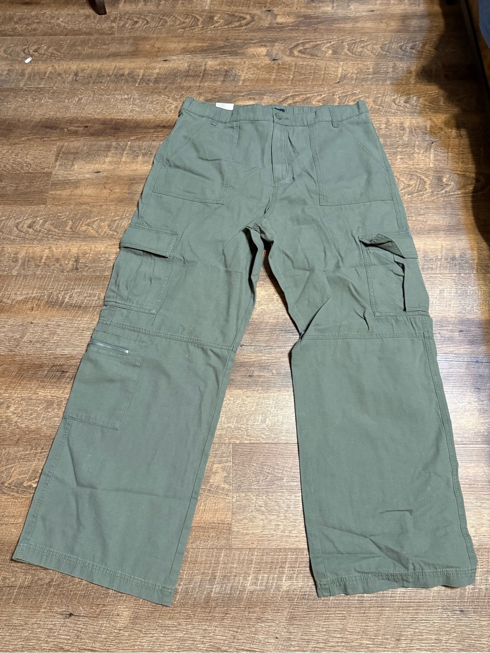 Women's Cargo Pants - Olive Green XL
